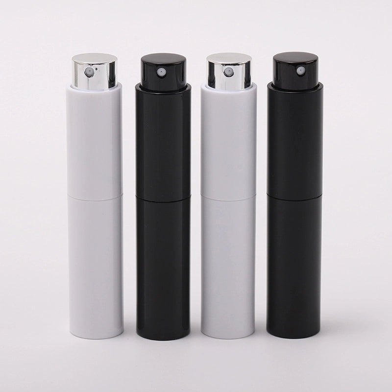 10ml Perfume Sub-bottle Rotating Retractable ABS Spray Glass Empty Bottle Mouth Spray Bottle Portable Travel Sample Logo