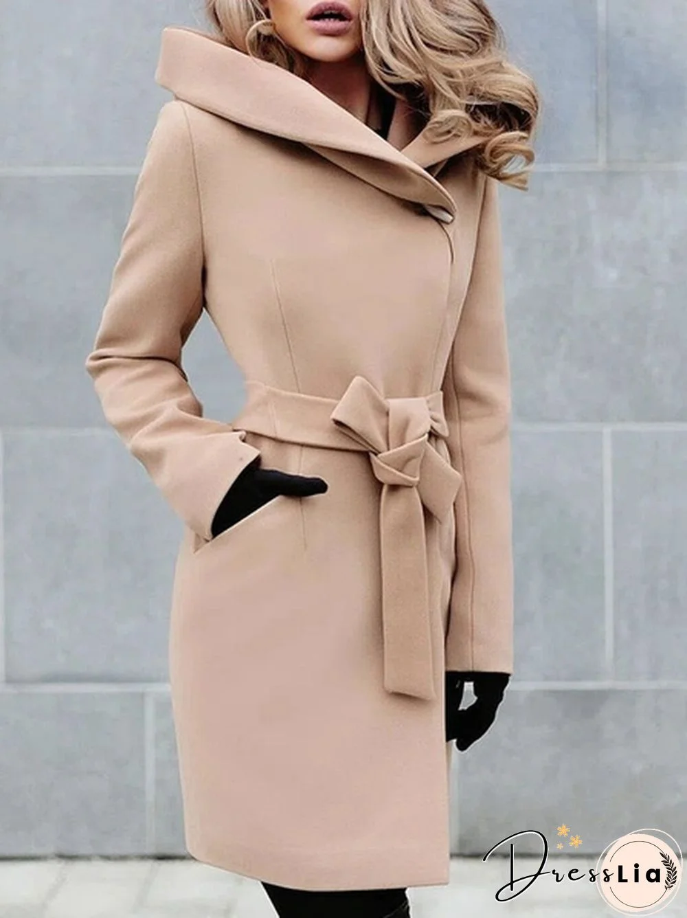 New Women Fashion Solid Color Woolen Jacket Coat Ladies Casual Loose Long Trench Coat Autumn Winter Overcoat Long Jacket Windbreaker Plus Size