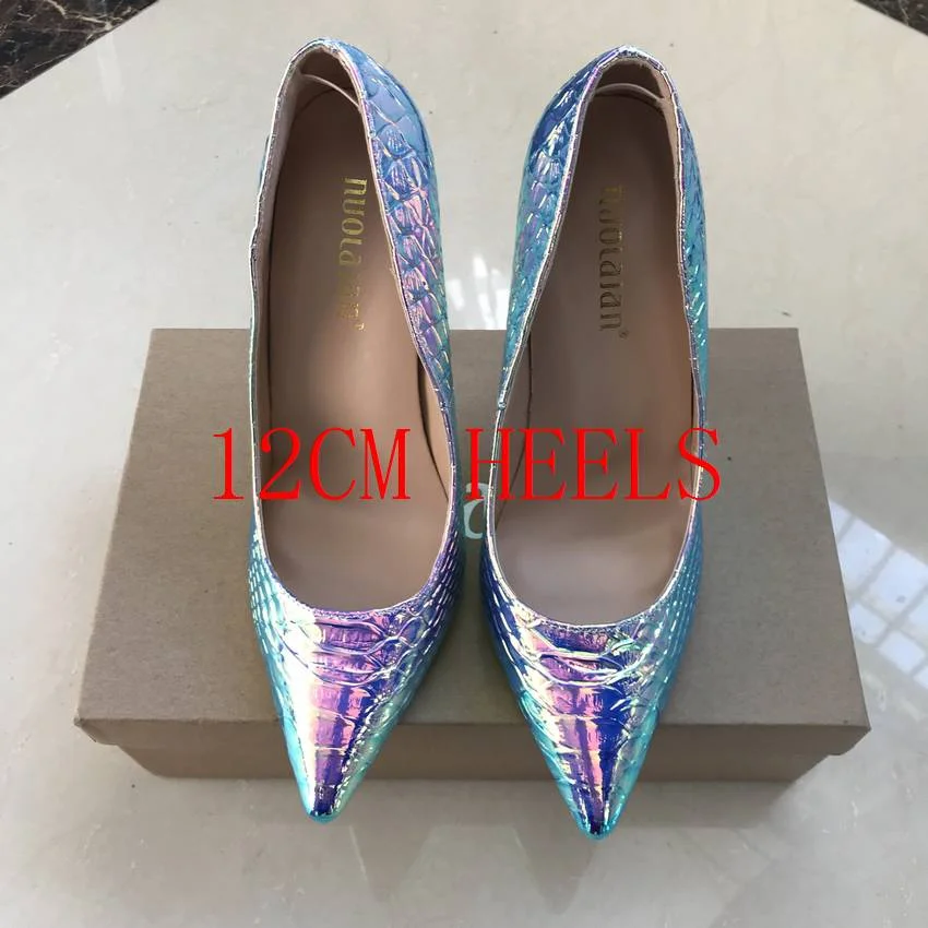 2019 Brand Women Pumps Snake Printing Shoes Woman Pointed Toe High Heels Shoes Luxury Designer Wedding Bridal Party Sexy Shoes
