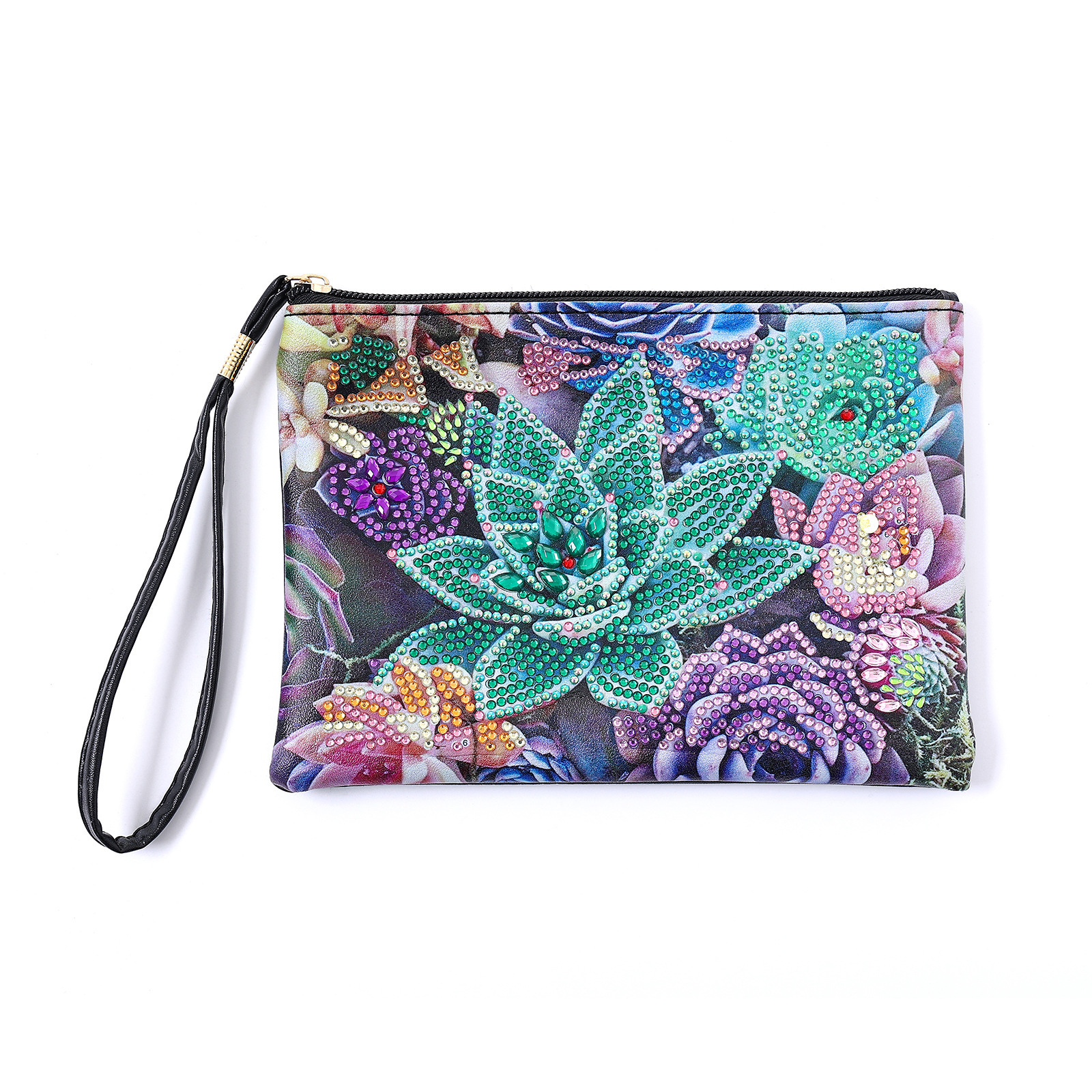 Cross Mirror Exclusive 5D Diamond Painting Handbag Makeup Bag Succulent Style AliExpress Diamond Art Craft Bag