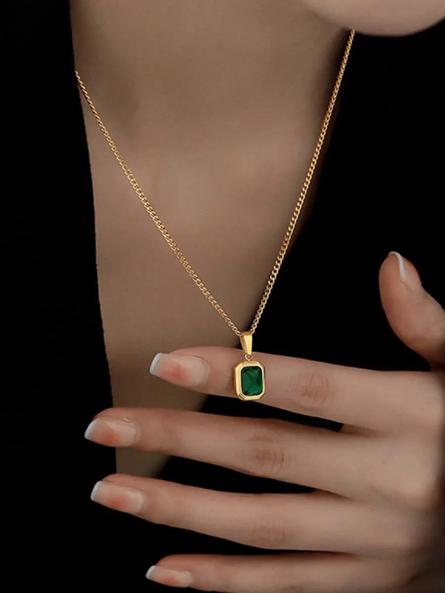 Emerald Pendant Necklace