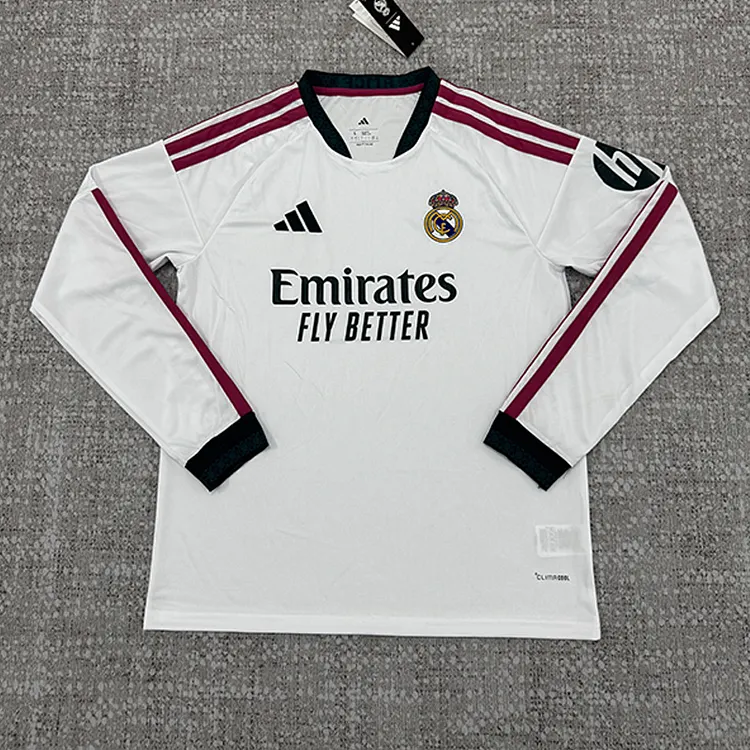 【S~4XL】Real Madrid 26/27 Long-Sleeve Home Football Jersey 1:1 Thai Quality