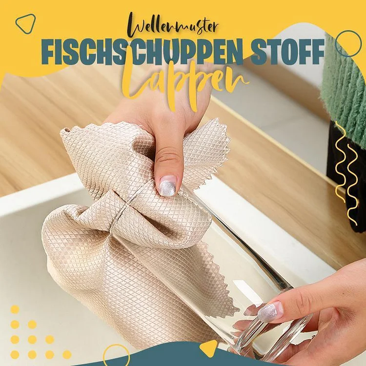 ✨€6.99✨TEEPOR® Wellenmuster Fischschuppen Haushaltstücher  (2STK)