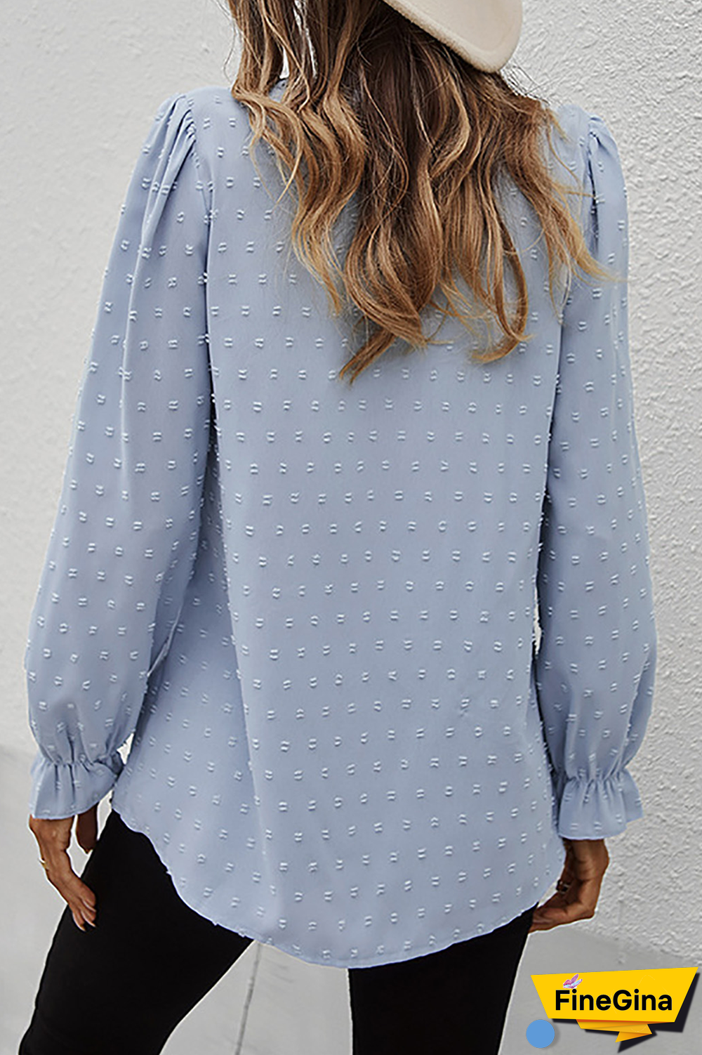 Casual Solid Patchwork V Neck Tops(4 colors)