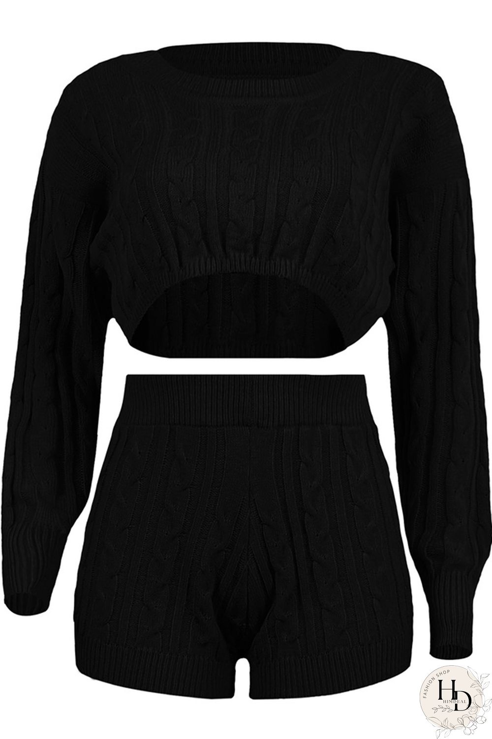 Orange Wool Europe and America Solid Two Piece Suits pencil Long Sleeve Two-Piece Short Set