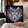 Framed Diamond Painting - Special Shaped - Wolf (25x25cm)