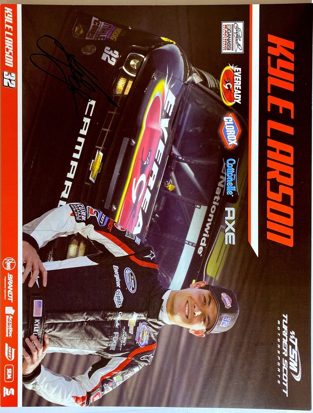 Kyle Larson Signed 8.5x11 Photo Poster painting NASCAR Stock Car Racing Autograph Auto