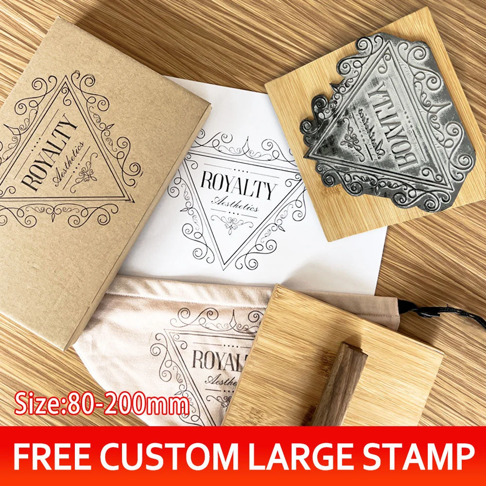Custom Large Size Wood Seal Stamp Personalized Logo Wedding Stamp For Wedding Invitations Stationery Custom Party Decoration