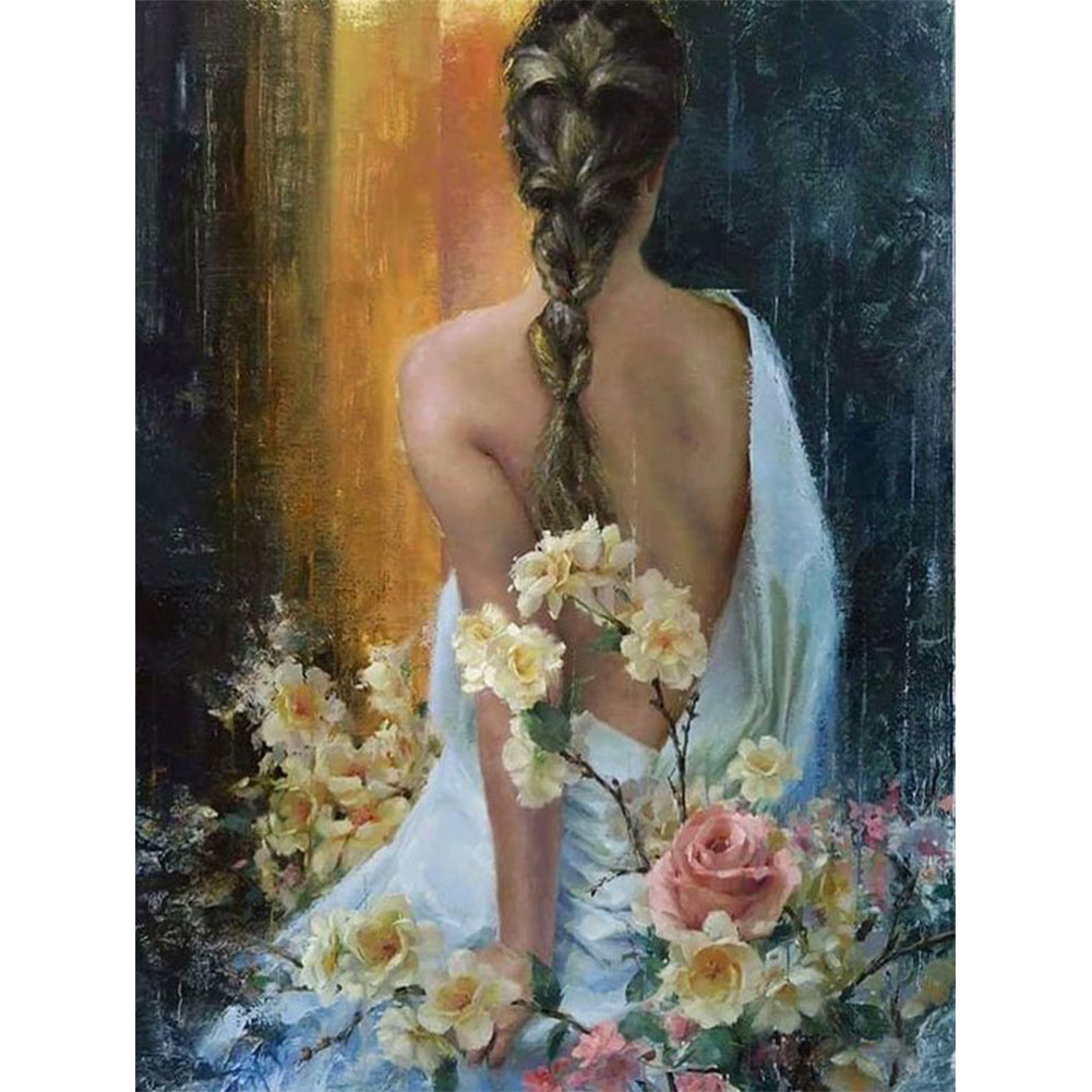 

30*40CM - Paint By Numbers - Girl Back View, 501 Original