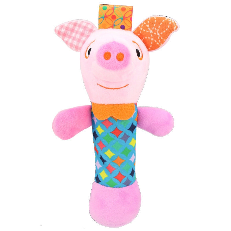 Newborn Baby Hand Stick Cartoon Animal Hand Stick With Rattle BB Stick
