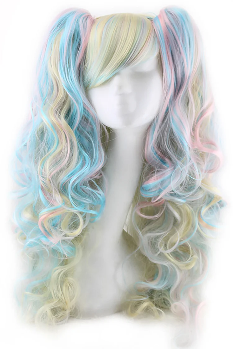 Halloween Lolita Color Curly Wig 2024 - Xpluswear