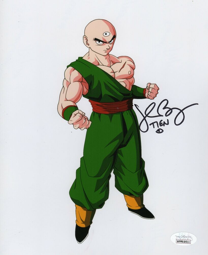 John Burgmeier Autograph 8x10 Photo Poster painting Dragon Ball Z Tien Signed