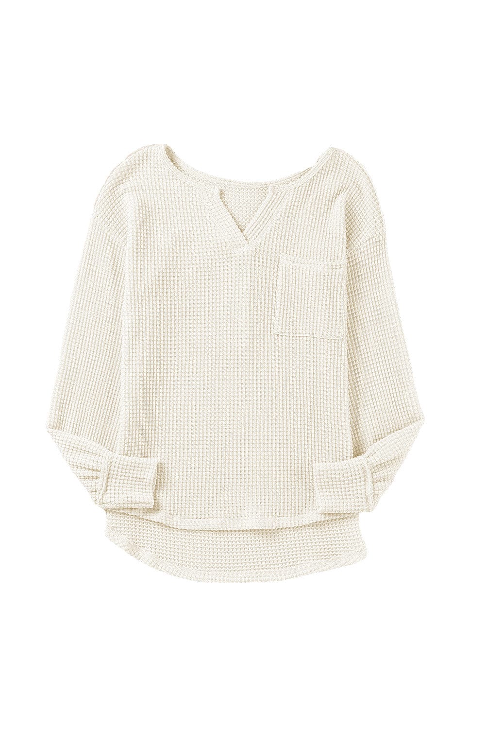 Everyday Waffle Knit Henley Top