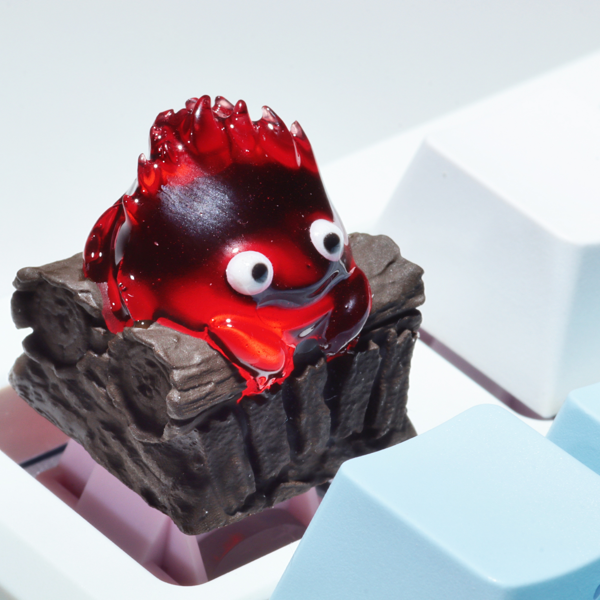 Howl's Moving Castle Calcifer Artisan Keycap Axonkit