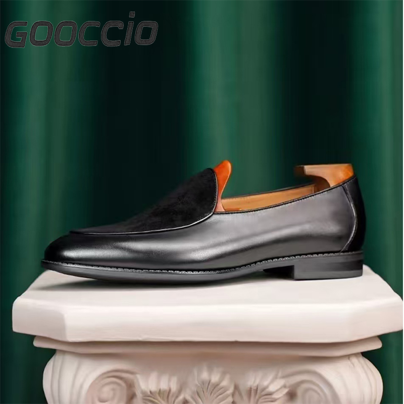 CW202 Italian Calf Skin + Goat Skin Dress Shoes/Loafer Shoes For Men  GOOCCIO   