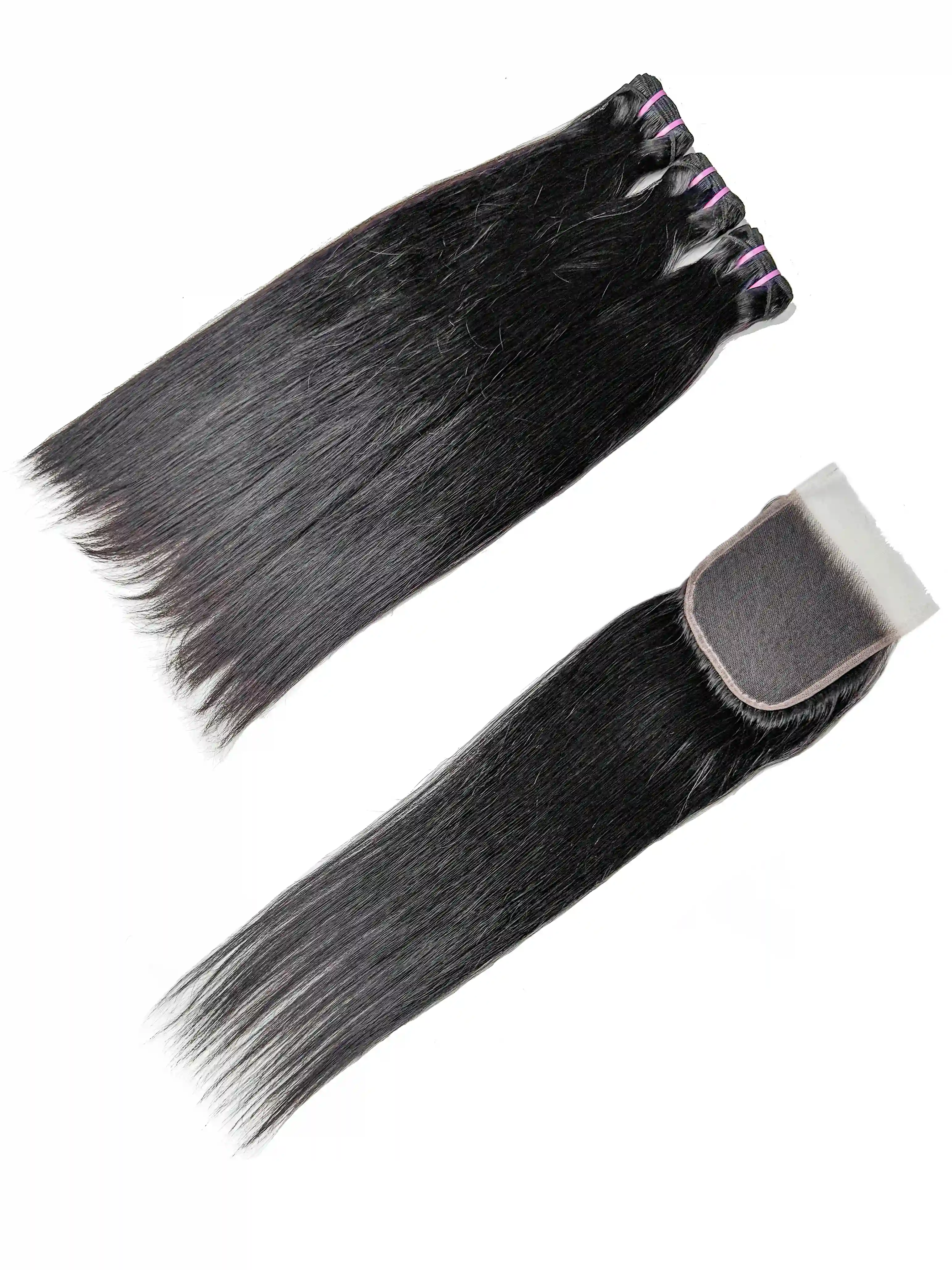 Straight 3PCS Bundles & 1PC 6x6 Lace Closure | Transparent & HD Lace | 100% Human Hair | Top Virgin Hair