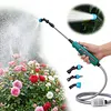 31 Inch Battery Powered Sprayer Wand Rechargeable Electric Sprayer Telescopic Wand with Hose 3 Mist Nozzles for Lawn and Garden