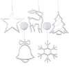 5 Pack Christmas Window Lights Decorations with Suction Cup Battery Powered LED Sucker Lamp Multifunctional Xmas Decorative Lights for Christmas Window Glass Wall Indoor Decorations