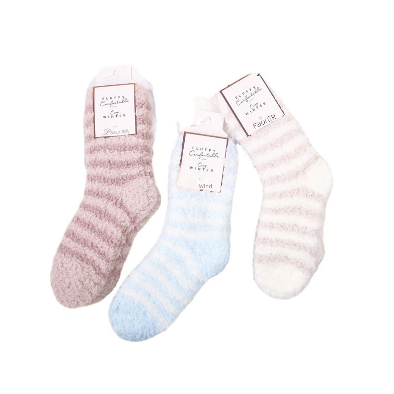 Women’s Slippers Socks Velvet Socks Thickened Winter Plus Sleep Socks Home Women’s Coral Velvet Crew Women’s Sleeping Socks