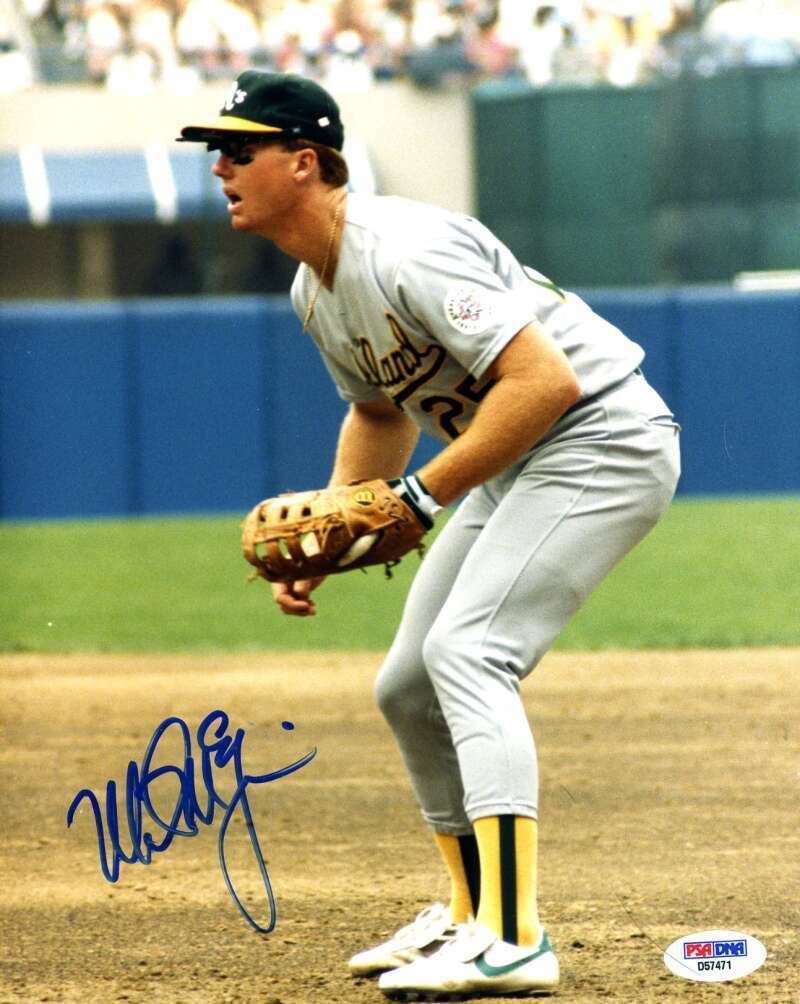 Mark McGwire PSA DNA Cert Signed 8x10 Photo Poster painting Autograph