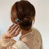 6PCS Elegant U Shape Oil Drip Metallic Hairpin