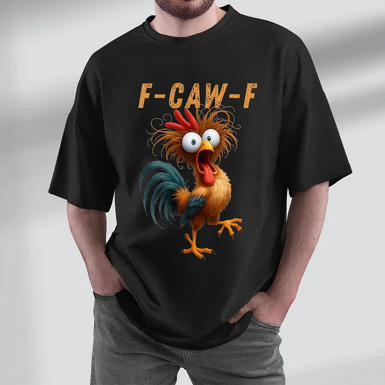 Funny Rooster Meme Shirt, F-CAW-F Chicken Humor Sweatshirt, Hoodie