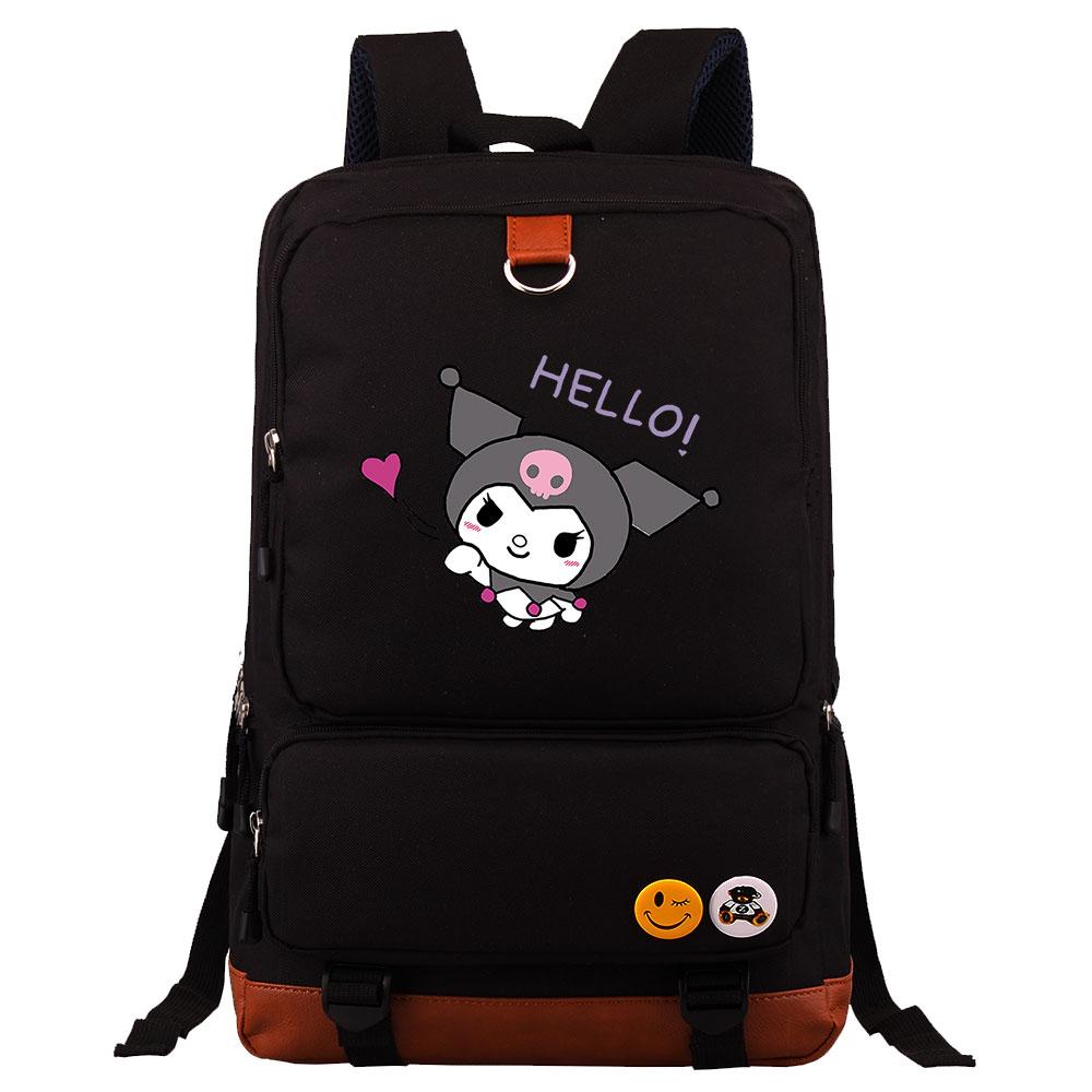 Mayoulove Kuromi Backpack Large Capacity Stylish Design for School and Outdoor Activities-Mayoulove