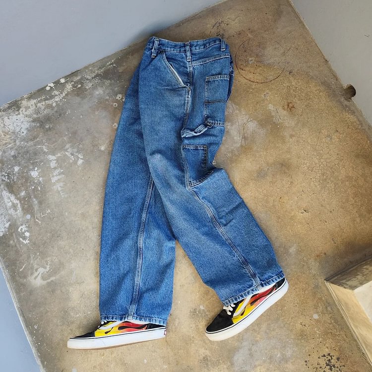 Men's Denim Wash Casual Pants