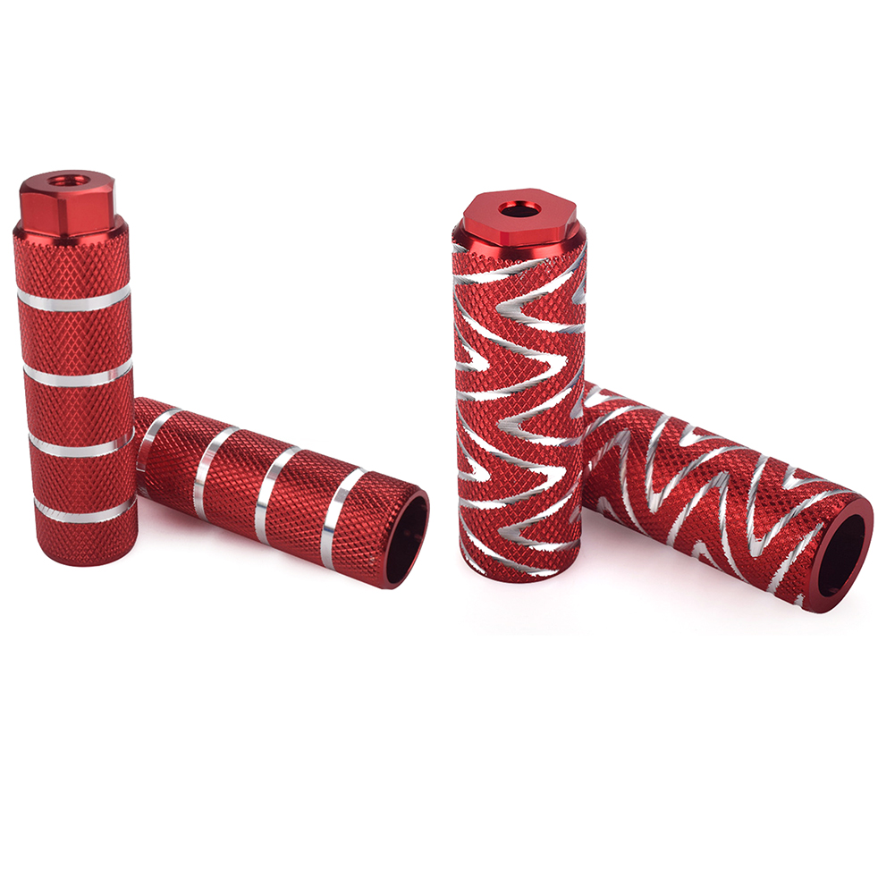 

1 Pair MTB Bike Column Shaped Pedal Pole Universal Non-Skid Rear Seat Stand, Red, 501 Original