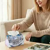 Diamond Painting PU Snow Wolf Tissue Box Tissue Holder