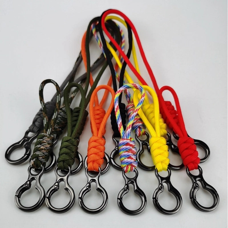 Key Chain 8-character Buckle Hand-woven Umbrella Rope Wrist Lanyard Racket Buckle Anti-loss Rope Car Household Tools Anti-loss