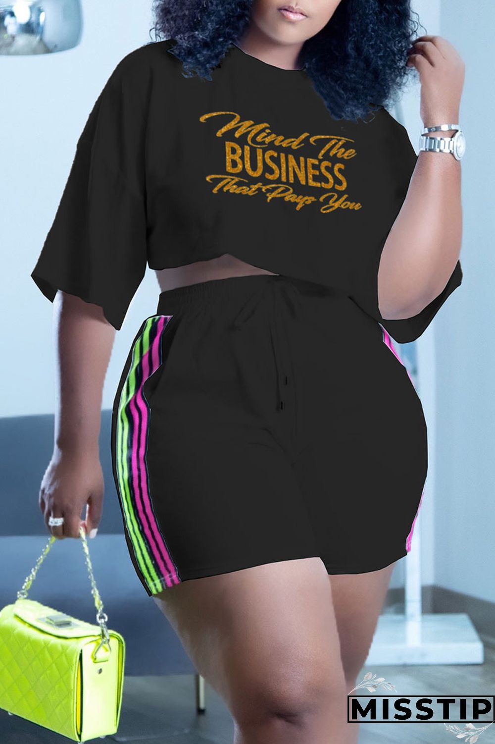 Burgundy Casual Letter Print Patchwork O Neck Short Sleeve Two Pieces