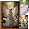 Cat Wing-14CT Stamped Cross Stitch 40*70cm(Big Size) tapestrymarket