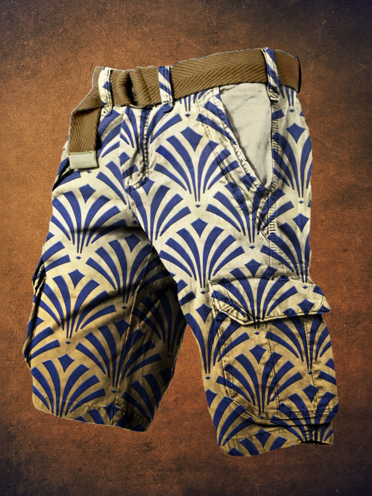 Vintage Egyptian Classic Print Men's Casual Shorts