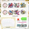 6pcs DIY Bird Diamond Art Greeting Cards 5D Rhinestone Arts Birthday Card