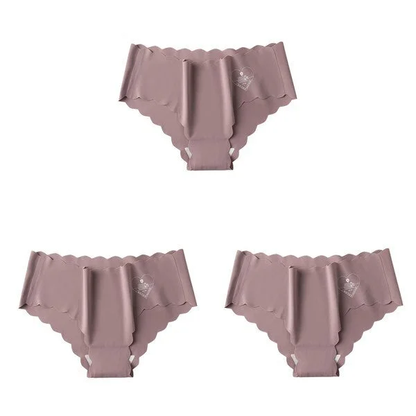 3pcs/lot Sexy Panties For Women Briefs Set Seamless Lingerie Solid Mid-Waist Cotton Panty Female Underpants Underwear Intimates
