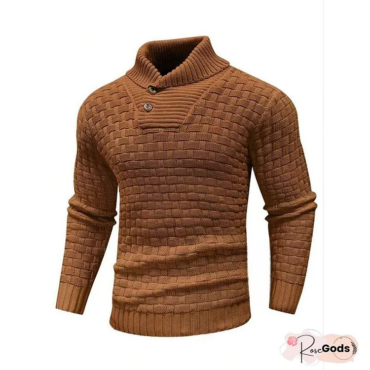 Round Neck Casual Men's Sweater