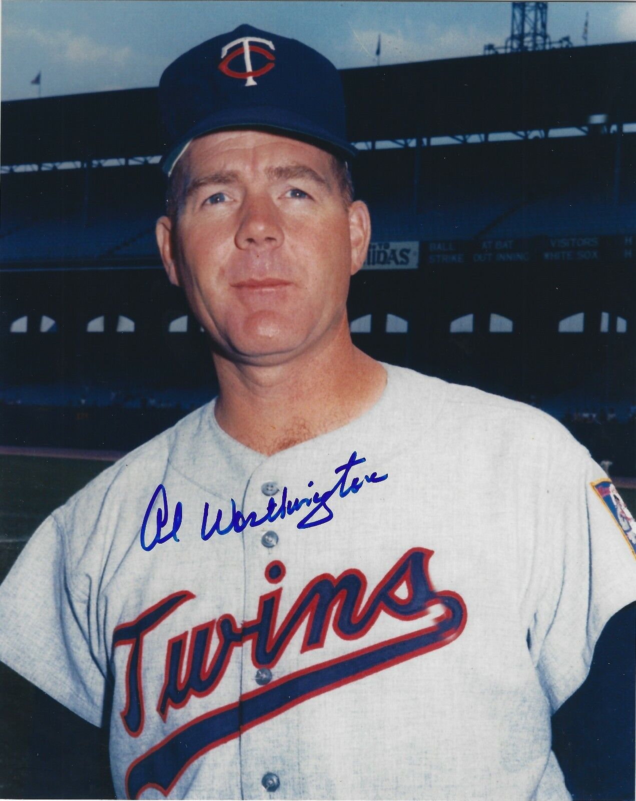 AUTOGRAPHED 8x10 AL WORTHINGTON Minnesota Twins Photo Poster painting W/COA