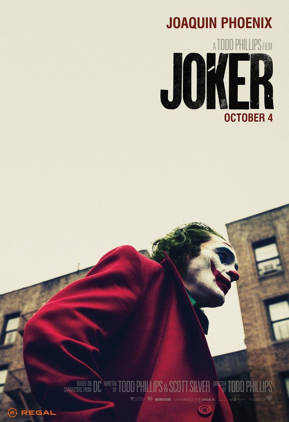 Joker Movie Poster DC Comic's and Warner Bros 11x17 Joaquin Phoenix Photo Poster painting