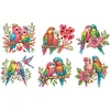 6Pcs Parrot Diamond Painting Fridge Magnet DIY Diamond Fridge Stickers