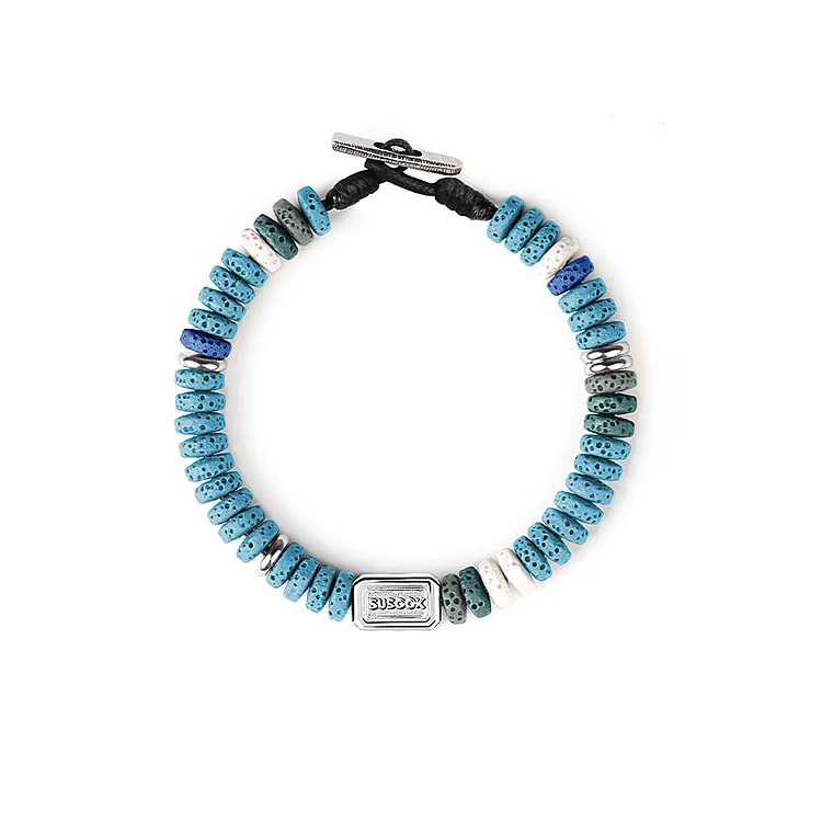 Original Beaded Bracelet Rainbow Blue Retro Small and Popular Bracelet Simple Dopamine for Men and Women Couples to Wear