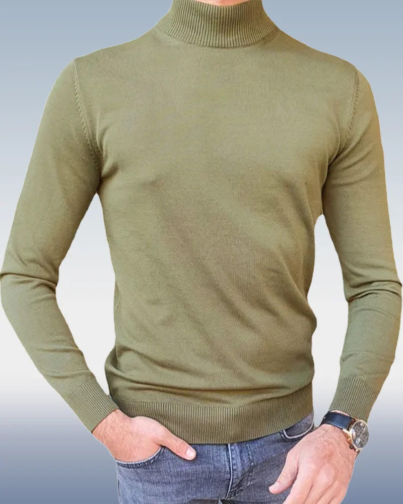 Men's turtleneck bottoming sweater