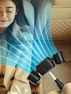 Dual Head Car Cooling Fan with Extension Arm Car Seat Headrest Fan for Back Seat