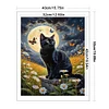 Black Cat Moon-11CT Stamped Cross Stitch 40*50cm