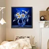 Glow-In-The-Dark Blumen - Rundbohrer Diamond Painting - 30*30cm