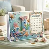 DIY 2027 Diamond Painting Calendar Art Kit Paper Desk Calendar Desktop Decoration Craft Kit