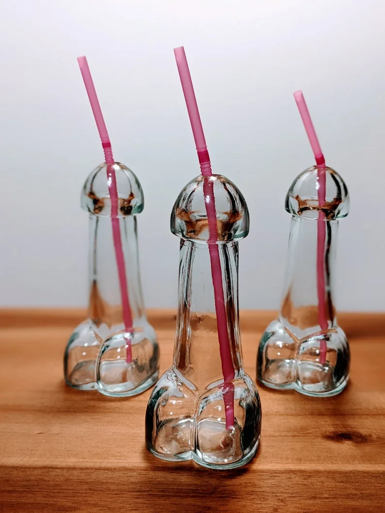 Penis Shape Glass Bachelorette Party