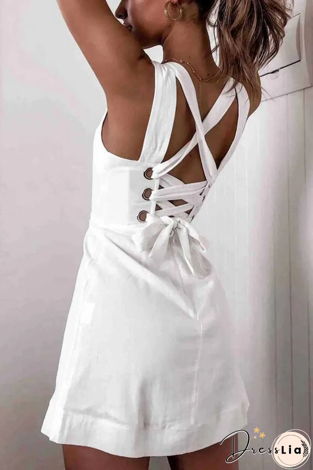 New Sexy Halter Straps Mini Dress