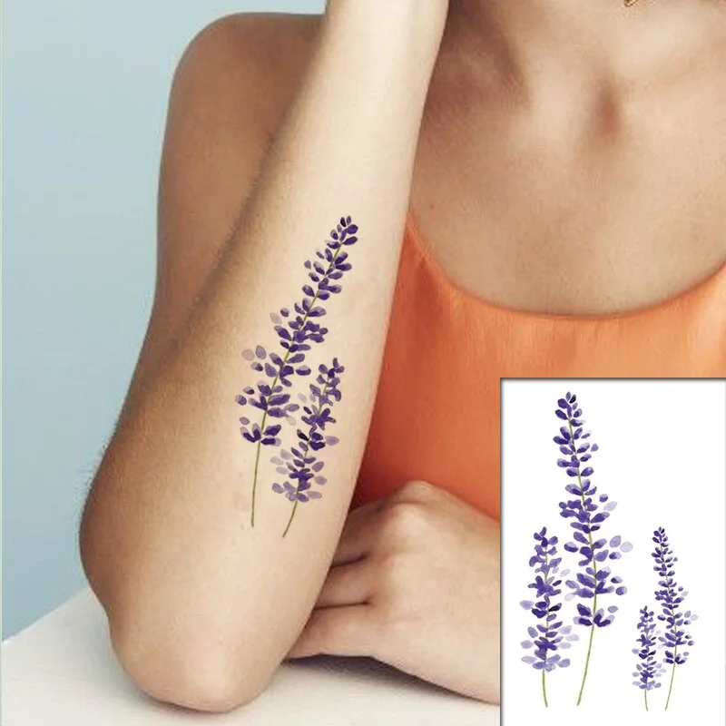 Beautiful Rose Flowers Body Art Neck Abdomen Waterproof Fake Tattoo Sexy for Woman Men Flash Temporary Small Size Tattoo Sticker