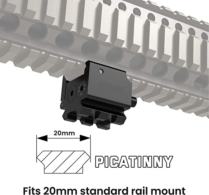 ohhunt® Red/Green Laser Sight Waterproof Military Grade Low Profile Pistol Laser Sight Rifle Laser Sight for Picatinny Rail